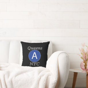 Queens NYC A Train Throw Pillow
