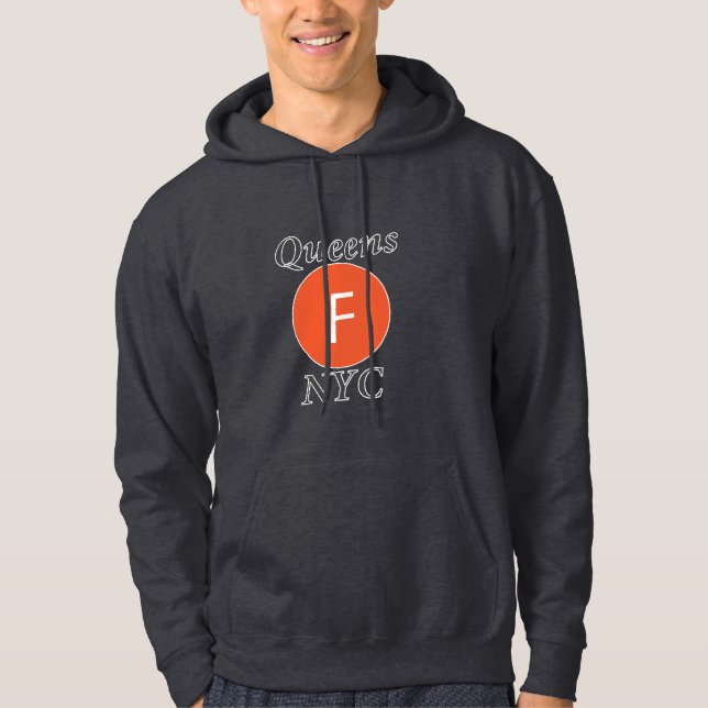Queens NYC F Train Hoodie (Front)