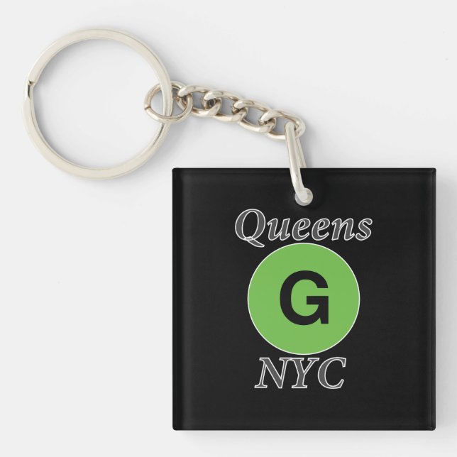 Queens NYC G Train Keychain (Front)