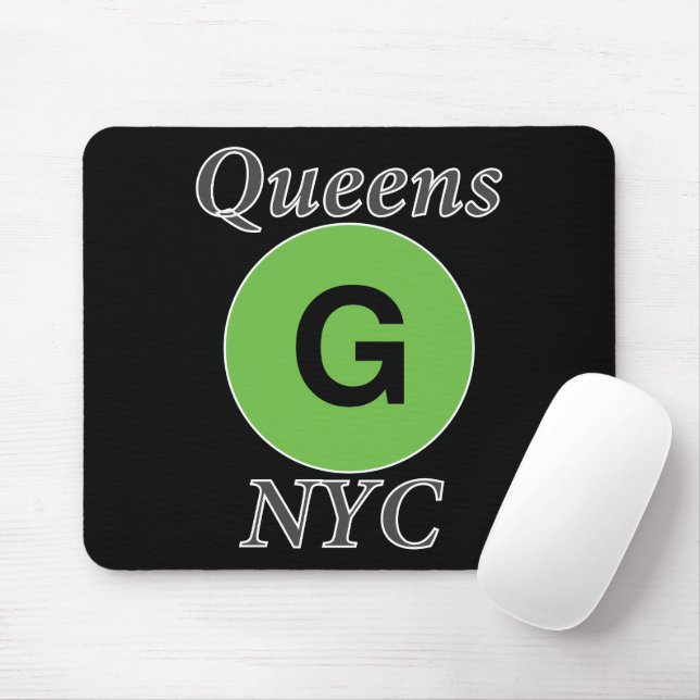 Queens NYC G Train Mouse Pad (With Mouse)