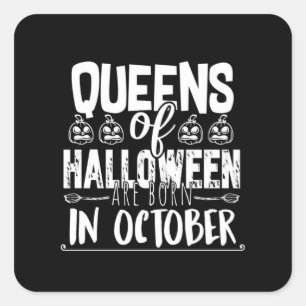 Queens Of Halloween -Witches-Halloween-Cute Square Sticker