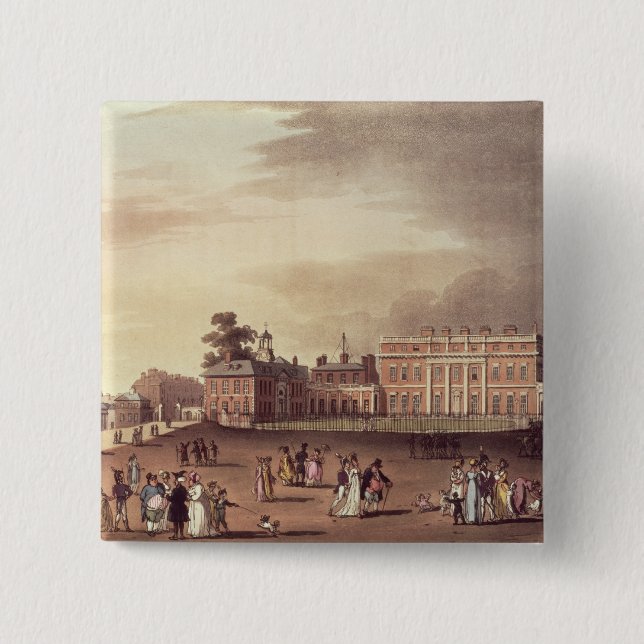 Queen's Palace, St. James's Park 2 Inch Square Button (Front)