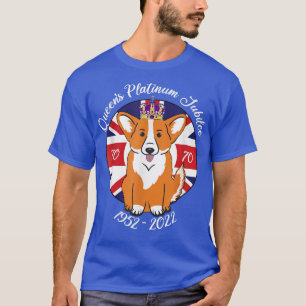 QUEENS PLATINUM JUBILEE 19522022 Corgi in a Crown  T-Shirt