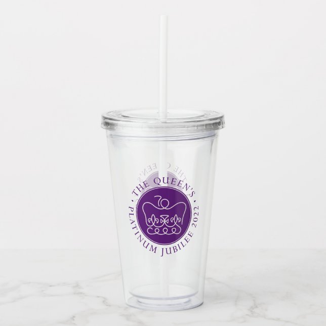 Queen's Platinum Jubilee Acrylic Tumbler (Front)