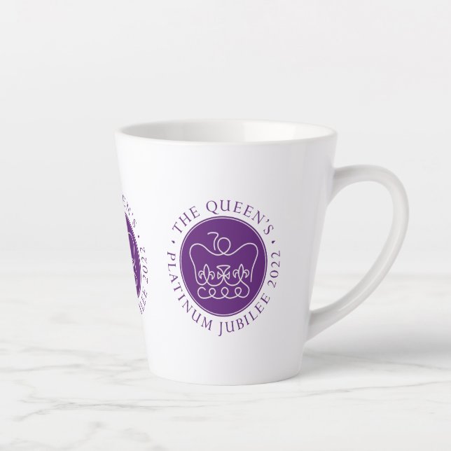Queen's Platinum Jubilee Latte Mug (Right)