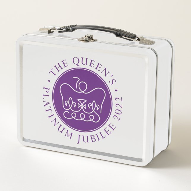 Queen's Platinum Jubilee Metal Lunch Box (Front)