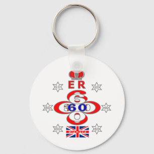 Queens Royal Jubilee stars design Keychain