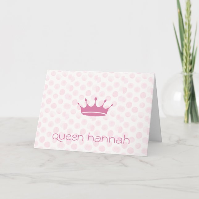 Queens Rule Crown  Thank You Card (Front)