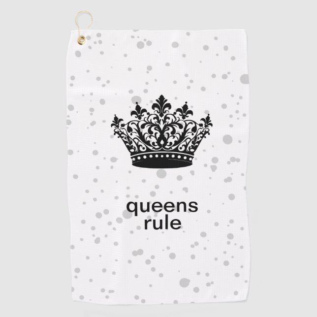 Queens Rule Golf Towel (Front)