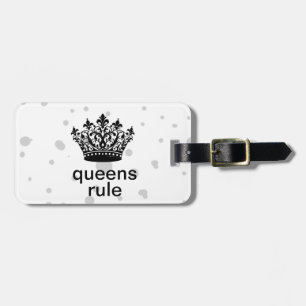 Queens Rule Personalized Crown  Luggage Tag
