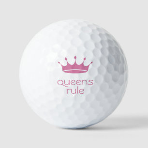 Queens Rule Pink Crown  Golf Balls