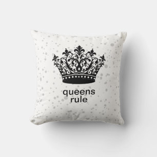 Queens Rule Throw Pillow