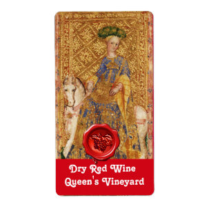 QUEEN'S VINEYARD RED WINE WAX SEAL/ ANTIQUE TAROTS