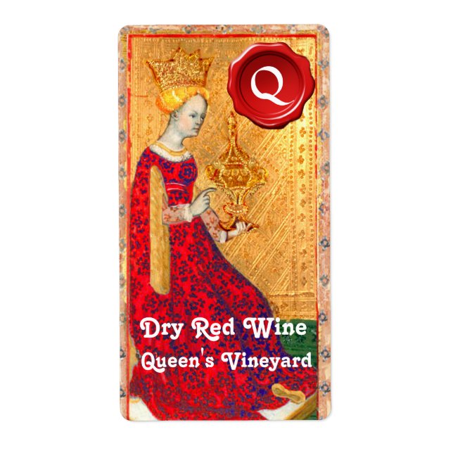 QUEEN'S VINEYARD RED WINE WAX SEAL/ ANTIQUE TAROTS (Front)