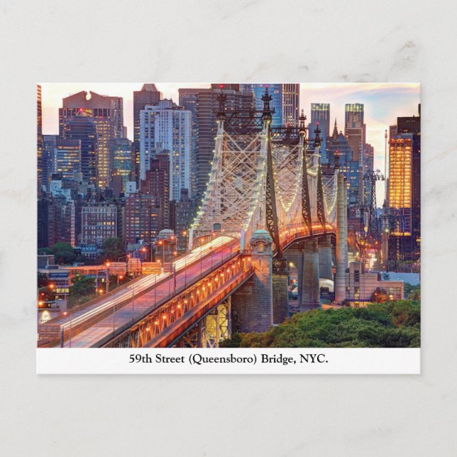Queensboro Bridge, New York Postcard (Front)