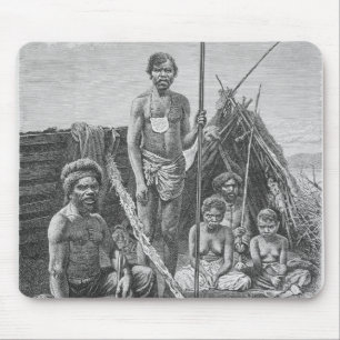 Queensland aborigines engraved from a photograph mouse pad