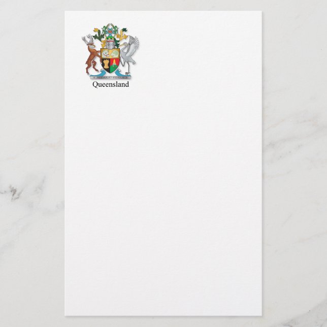 Queensland coat of arms stationery (Front)