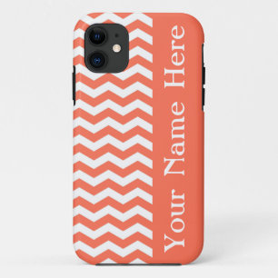 Queensland Coral Wave Chevron with name iPhone 11 Case