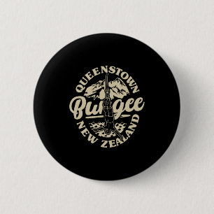 Queenstown Bungee Jump New Zealand Bungee Extreme  2 Inch Round Button