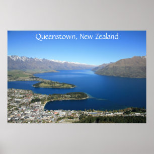 Queenstown from Bob's Peak, New Zealand - Poster