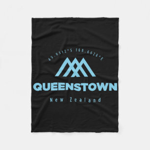 Queenstown Mountain Vacation Skiing New Zealand  Fleece Blanket