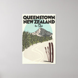Queenstown New Zealand to Ski Canvas Print