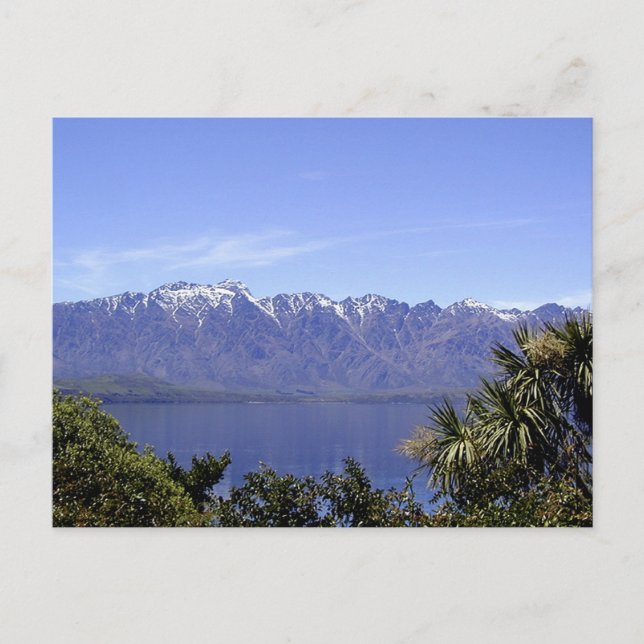 Queenstown, NZ Mountains & Lake Nature Postcards (Front)