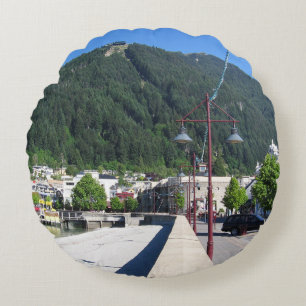 Queenstown, Otago, New Zealand Round Pillow