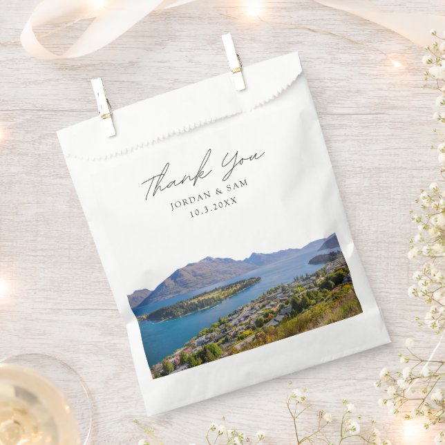 Queenstown Wedding Favour Thank You Bag (Clipped)