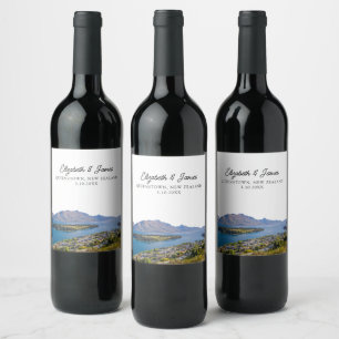 Queenstown Wedding New Zealand Favour Wine Label