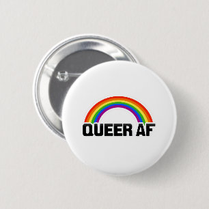 QUEER AF 2 INCH ROUND BUTTON