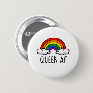 QUEER AF 2 INCH ROUND BUTTON