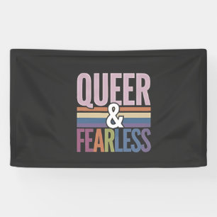 Queer and Fearless LGBT Pride Month Ally Banner