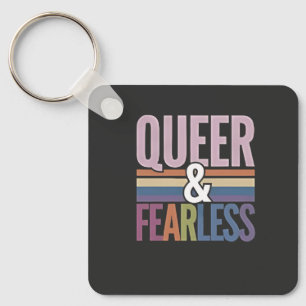 Queer and Fearless LGBT Pride Month Ally Keychain