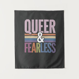 Queer and Fearless LGBT Pride Month Ally Tapestry