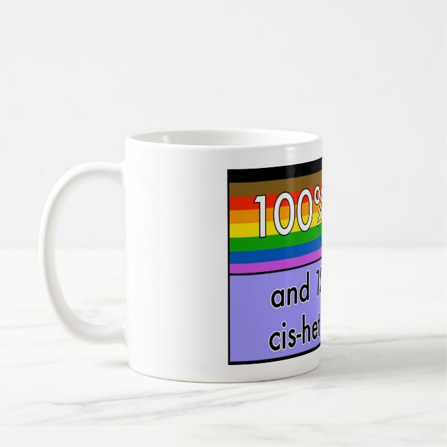 Queer and over cishet nonsense mug (Left)