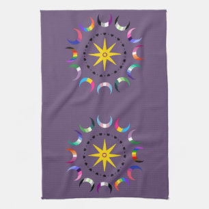 Queer Crescent Pride Moons Kitchen Towel