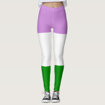 Queer Flag Purple White Green Striped LGBT