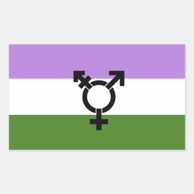 Queer - Gender Queer Pride Sticker (Front)