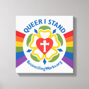 "Queer I Stand" canvas print