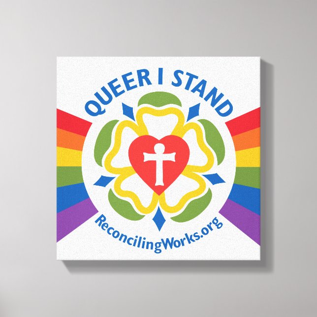 "Queer I Stand" canvas print (Front)