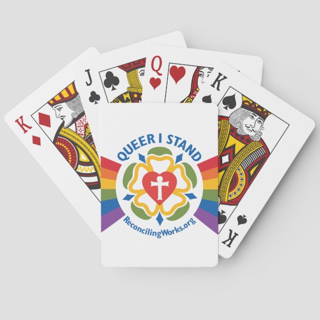 "Queer I Stand" playing cards (Back)