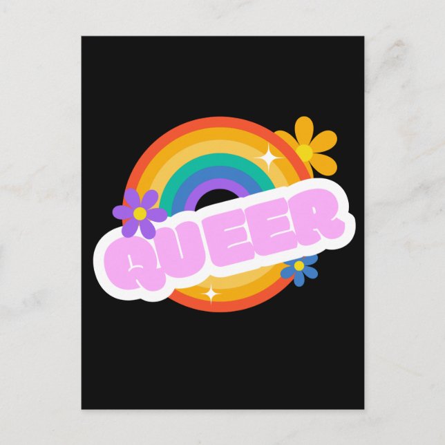 Queer. LGBT+Pride. Poster Postcard (Front)