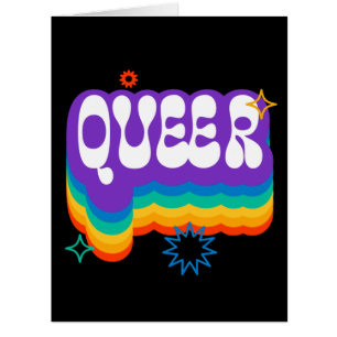 Queer. LGBT+Pride. Rainbow.   Postcard