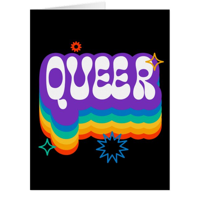 Queer. LGBT+Pride. Rainbow.   Postcard (Front)