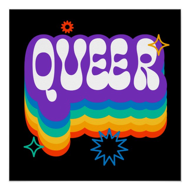 Queer. LGBT+Pride. Rainbow. Poster (Front)