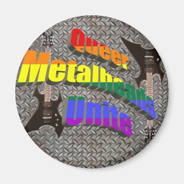Queer Metalheads Unite Magnet (Front)