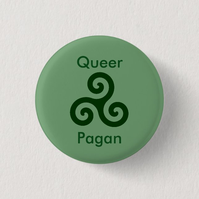 Queer Pagan 1 Inch Round Button (Front)
