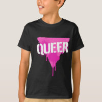 Queer Pink Triangle In Punk Spray Paint Stencil St