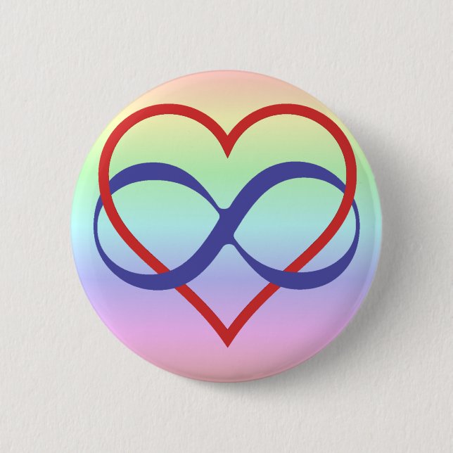 Queer Poly Badge 2 Inch Round Button (Front)